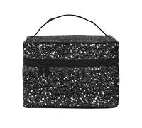 Blanc Argent Gris Paillettes Diamant Paillettes, Trousse de Maquillage Trousse à cosmétiques Trousse de Toilette de Voyage Portable Trousse à Crayons