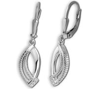 blanc argenté SilberDream Boucles d'oreilles Femme 925 Boucles d'oreilles en argent SDO4439W