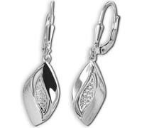 blanc argenté SilberDream Boucles d'oreilles Femme 925 Boucles d'oreilles en argent SDO4441W