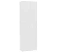 Blanc Armoire de bureau, Caisson de Bureau, CLARENCE, Blanc 60 x 32 x 190 cm Bois d'ingénierie LV1210