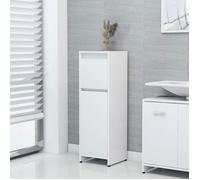 (Blanc)Armoire de rangement contemporain - SIGNOR - Meuble de salle de bain Blanc 30x30x95 cm bois ingénierie 938289