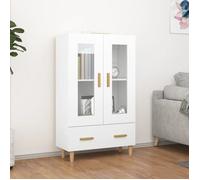 Blanc Armoire haut/Vitrine haut - armoire console meuble de rangement Blanc 70 x 31 x 115cm - Bois d'ingénierie 5519760