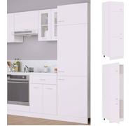 Blanc Armoire réfrigérée ""Lyon"" Blanc 60x57x207 cm Bois d'ingénierie - Meuble Rangement LV32796