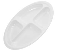 Blanc Assiette Compartimentée en Silicone Antidérapante pour Adultes | Facile à Nettoyer, Design de Séparation, Fond Antiglisse, Usage Quotidien pour Adultes et Personnes Âgées