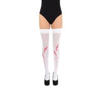 Blanc Bas Avec Sang Taches Adultes Halloween Chaussettes Déguisement Femmes