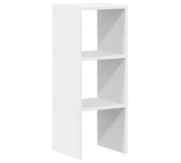 Blanc Bibliothèque empilable CLARENCE Meuble de salon blanc 30x30x80 cm bois d'ingénierie LV3405