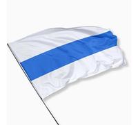 Blanc Bleu Blanc Drapeau d'opposition ou drapeau anti-guerre Russie : robuste et résistant aux intempéries avec œillets en laiton et coutures renforcées 100g/m² de poids de tissu en taille 90x150 cm