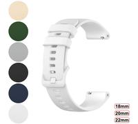 Blanc Bracelets de montre en silicone, fermeture rapide, étanche, caoutchouc souple, bracelet de remplacement avec boucle métallique pour femmes et hommes, 18mm
