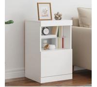 Blanc Buffet avec lumières LED - Vitrine bahut - armoire console buffet de rangement blanc 41 x 37 x 67cm 3793886