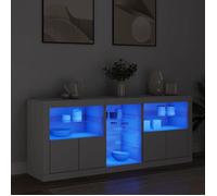 (Blanc) Buffet bahut - Buffet Enfilade avec lumières LED blanc 162x37x67 cm 847894