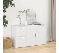 {Blanc}Buffet bahut - Moderne-design - bois d'ingénierie - blanc - Pour salon - 100x33x59 5 cm 69hzn52s