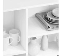 Blanc Buffet de rangement - SOLOMOON - Commode salon - blanc 120x30x75 cm - bois d'ingénierie FR4880