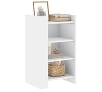 Blanc Buffet de rangement - SOLOMOON - Commode salon - blanc 45x35x75 cm - bois d'ingénierie FR7045
