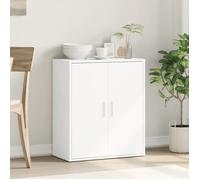 Blanc Buffet de rangement - SOLOMOON - Commode salon - blanc 60x31x70 cm - bois d'ingénierie FR6703