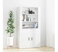 Blanc Buffet haut/Cabinet de rangement - CLOUD - Highboard/Commode haute/Vaisselier - Blanc - Bois d'ingénierie LH49185154