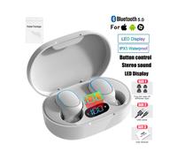 (Blanc) Casque sans fil compatible Bluetooth V 5.0 Écouteurs intra-auriculaires pour le sport E7S TWS Casque mains