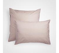 BLANC CERISE Taie d'oreiller imprimée en Percale de Coton 65x65 cm