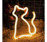 Blanc Chaud Mignon Chaton Style Néon Usb/Aa Piles Alimenté Led Table Décoration Fille Chambre À Coucher Décoration Murale Envoyer Un Amoureux De Chat Envoyer Un Amant Pet Shop Decor