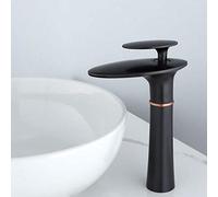 Blanc Chrome Chrome Tall Basin Bassin Tap Waterfall Waterfall Salle de salle de bain robinet laiton chaud et froid robinet pour la salle de bain élégante