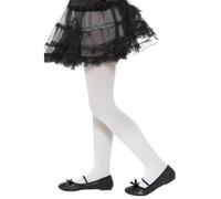 Blanc Collant Filles Opaque Uni Déguisement Enfants sous-Vêtement Âge 6 À 12 An