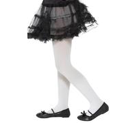 Blanc Collant Filles Opaque Uni Déguisement Enfants sous-Vêtement Âge 6 À 12 An