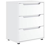 Blanc Commode salon/BUFEET - CLARENCE - Avec rangement - VISNES blanc 60x40x73 cm - bois d'ingénierie LV784