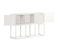 Blanc Commode Salon, CHIC Buffet bas/Cabinet, 1 PC, 115x30x76 cm Bois de manguier massif N12389