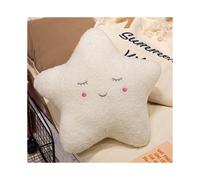 (Blanc) coussin en peluche jouet beignet nuage lune étoile à cinq branches coussin de canapé