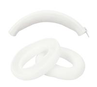 (Blanc) Coussinets d'oreille + arceau pour casque Soundcore Q20I, étui de protection en silicone, oreillettes