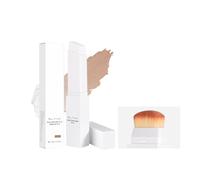 Blanc Cover Cream Stick - Stick fond de teint 2 en 1 qui change de couleur, formule légère à couvrance totale pour une peau impeccable, avec tête de pinceau, convient à tous les types de peau