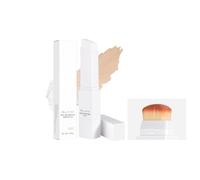 Blanc Cover Cream Stick - Stick fond de teint 2 en 1 qui change de couleur, formule légère à couvrance totale pour une peau impeccable, avec tête de pinceau, convient à tous les types de peau