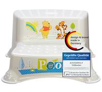 Blanc de Perle Premium Zweistufiger Escabeau Disney Winnie L'Ourson Stable Tabouret pour Enfants avec Fonction Anti-dérapante Perl Blanc avec Unique Grain Individuels Agréable Effet Paillettes