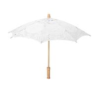 Blanc Dentelle Parasol Parapluie, Dame Femmes À La Main Fleur Broderie Dentelle Parapluie De Mariage Partie Décor Photographie Utiliser(Blanc L Taille)