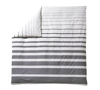 Blanc des Vosges Grand Large Housse de couette Acier 240 x 220 cm - Percale 100% coton
