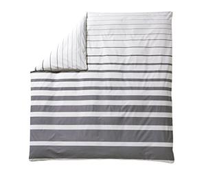 Blanc des Vosges Grand Large Housse de couette Acier 240 x 220 cm - Percale 100% coton