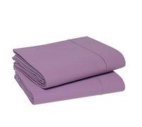 Blanc des Vosges Uni 57 Fils Drap - Coton - Prune - 240x300 cm