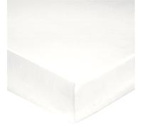 Blanc des Vosges Uni 57 Fils Drap housse 4 Te tes Coton Blanc 160 x 200 cm Bonnet de 27 cm