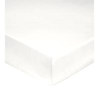 Blanc des Vosges Uni Percale Drap Housse 120 x 190 cm Bonnet de 30 cm Blanc