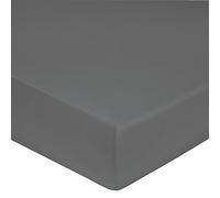 Blanc des Vosges Uni Percale Drap Housse 90 x 200 Bonnet de 30 cm Acier