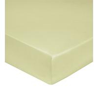 Blanc des Vosges Uni Percale Drap Housse Coton Anis 120 x 190 Bonnet de 30 cm