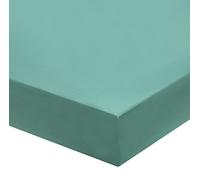 Blanc des Vosges Uni Percale Drap housse Coton Bleu Canard 140 x 200 cm bonnet de 30 cm