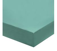 Blanc des Vosges Uni Percale Drap housse Coton Bleu Canard 90 x 200 cm bonnet de 30 cm