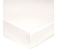 Blanc des Vosges Uni Percale Drap Housse Coton Nougat 160 x 200 cm bonnet de 30 cm