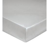 Blanc des Vosges Uni Percale Drap Housse Coton Platine 160 x 200 cm bonnet de 30 cm