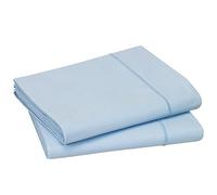 Blanc des Vosges Uni Percale Housse de couette Coton Ciel 240 x 220 cm