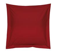 Blanc des Vosges Uni Percale Taie Coton Rubis 65 x 65 cm