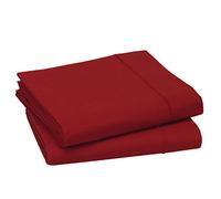 Blanc des Vosges Uni Percale Taie de traversin Coton Rubis 90 x 230 cm