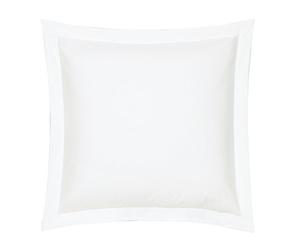 Blanc des Vosges Uni Satin Taie Coton, Blanc, 65x65 cm