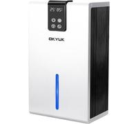 (Blanc) Déshumidificateur électrique 2700ml - Déshumidificateur silencieux et compact avec arrêt automatique & lumière LED 7 couleurs | Idéal pour chambre, salle de bain, camping-car & cave
