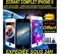 Blanc Ecran Pour Iphone 6 Lcd Complet 4.7 + Home Camera + Vitre Tactile Chassis